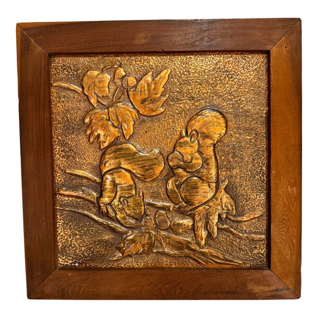 Vintage Hand Hammered Copper Wall Art For Sale