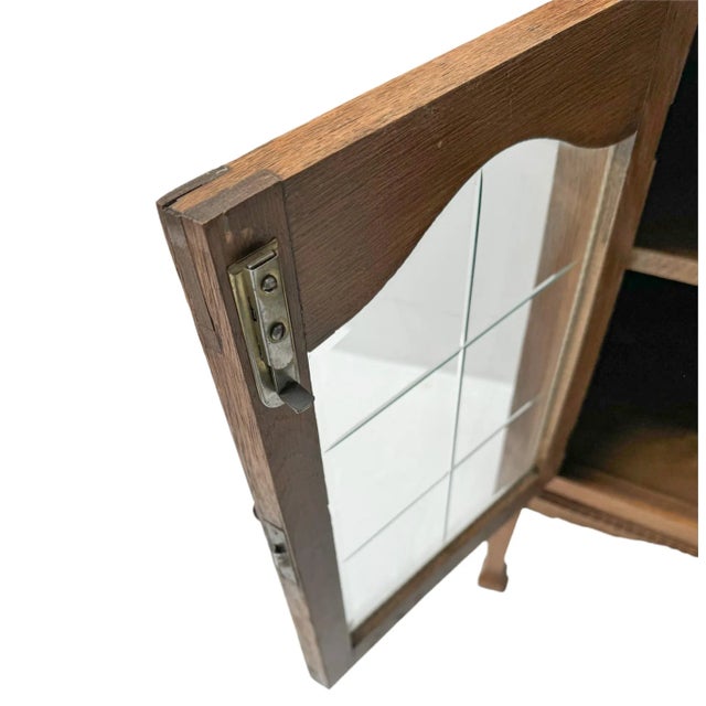 Brown Art Deco Amsterdamse School Oak Cabinet, 1920s For Sale - Image 8 of 10