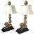 Gold Mid 20th Century Cast Brass Lion Motif Table Lamps With Scalloped Silk Shades, Acorn Finial - A Pair For Sale - Image 8 of 8
