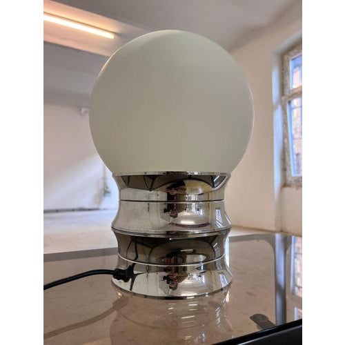 Table Lamp in Chrome Opal Glass from VEB Narva For Sale - Image 11 of 11