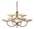 9 Light Brass Chandelier, Mid Century Modern Globe Light, Handmade Antique Brass Ceiling Fixture, Luxury Dining Room Lighting For Sale