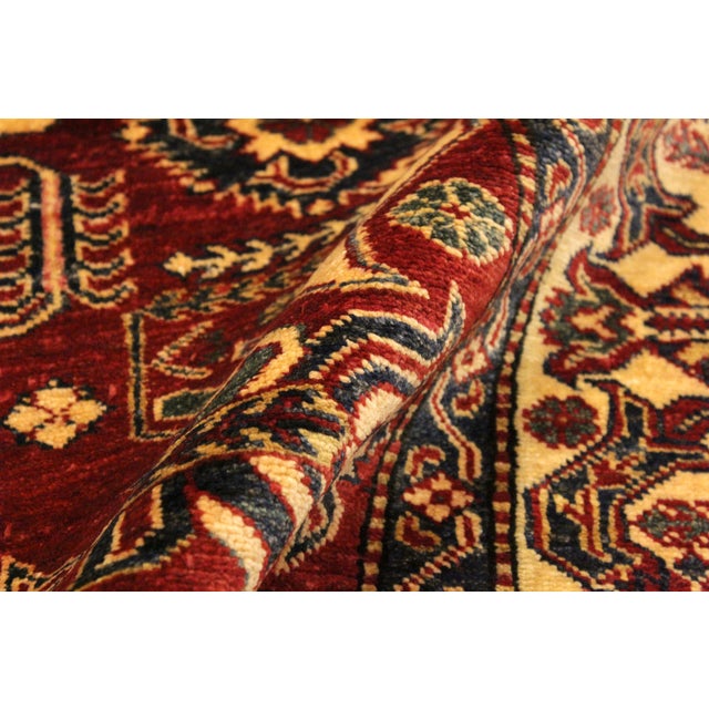 Textile Southwestern Super Kazak Red/Gold Wool Rug - 3'11'' X 6'2'' For Sale - Image 7 of 10