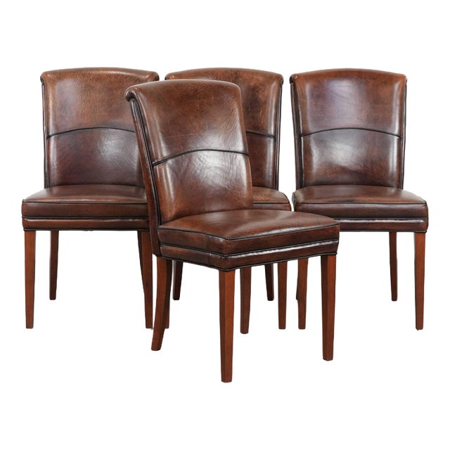 Sheepskin Dining Chairs, Set of 4 For Sale