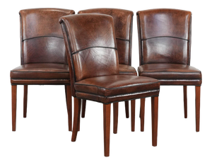 Sheepskin Dining Chairs, Set of 4