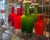 Offered is a grouping of four iconic mid-century Danish modern "Gulvvase" cased glass vases. This distinctive bottle shape...
