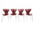 Set of 4 Model 3107 Stacking Chair in Teak by Arne Jacobsen for Fritz Hansen, 1960s Denmark For Sale