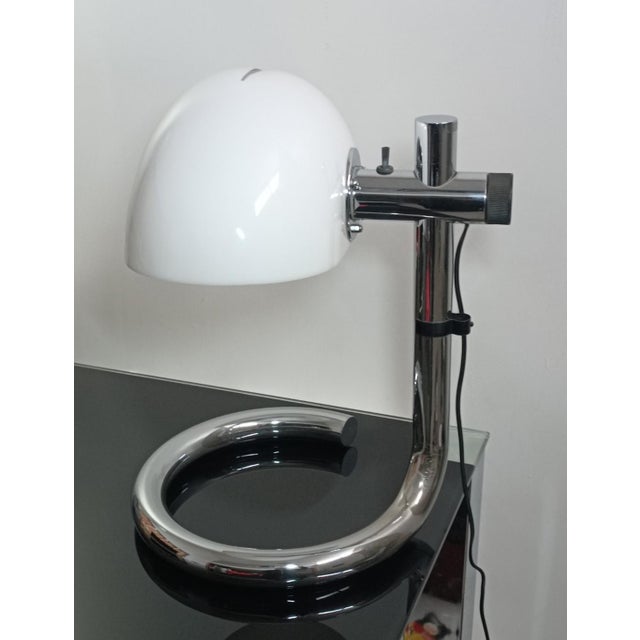 Silver Vintage Table Lamp from Metalarte, 1970s For Sale - Image 8 of 16