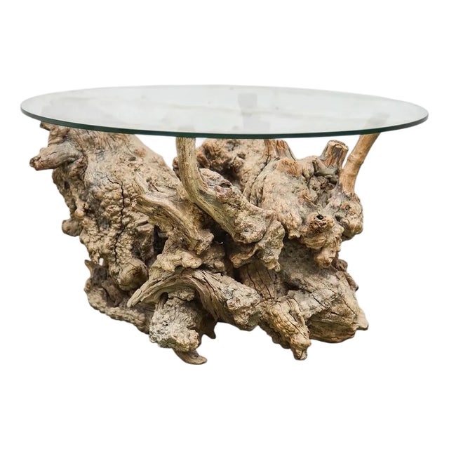 Mid 20th Century Burlwood Vintage Coffee Table For Sale