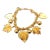 Vintage Signed Napier Goldtone Leaves Charm Bracelet For Sale