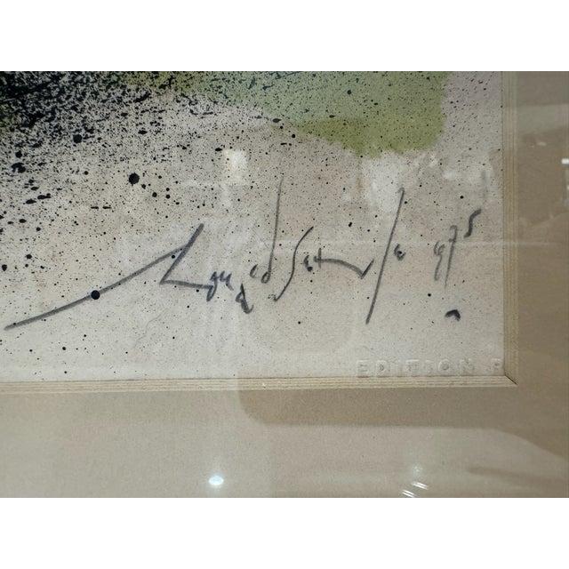Green Ronald Searle the Beautiful Dream 1975 Limited Edition Color Lithograph Framed For Sale - Image 8 of 10