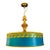 John Rosselli Tole Shade 5 Light Chandelier With Greek Key Detail For Sale
