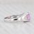 Modern 1.69ctw Oval Pink Kunzite Diamond Ring 14k White Gold Size 7.25 For Sale - Image 3 of 8