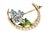 Mid 20th Century 14k Yellow Gold Moon Seed Pearl Enamel Diamond Victorian Estate Brooch Pin For Sale - Image 4 of 4
