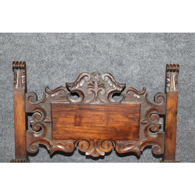 Fine Quality Antique Carved Walnut Spanish Colonial Throne Armchair For Sale In Philadelphia - Image 6 of 12
