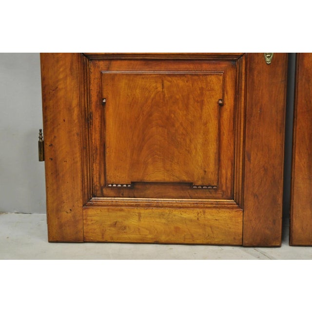 Antique French Country Louis XV Style Carved Walnut Cabinet Doors - A Pair For Sale - Image 9 of 17