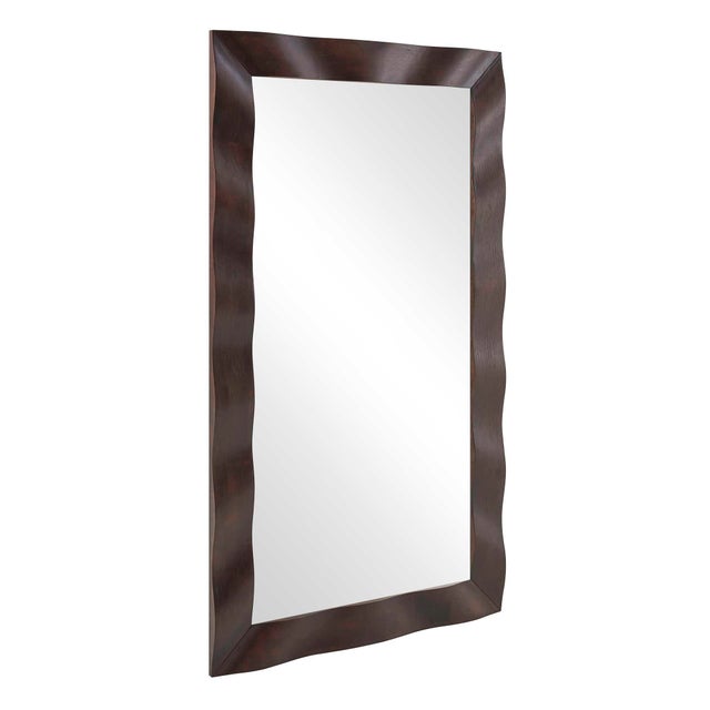Kenneth Ludwig Chicago Wrinkle Wavy Wood Mirror For Sale - Image 4 of 6