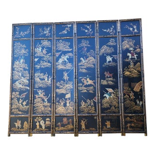 Large Decorative Asian Screen For Sale