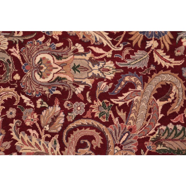 Shabby Chic 1990's Pak-Persian Red/Beige Wool Rug - 9'2'' X 12'4'' For Sale In New York - Image 6 of 9