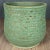 Late 20th Century Ribbed Pottery Planter With Green Volcanic Lava Crater Glaze For Sale - Image 18 of 18