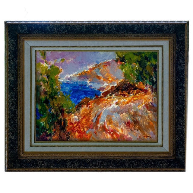 Día Cálido ("Warm Day") is an original oil on canvas by Spanish artist José Antonio Pineda Bueno. Rendered with bold...