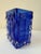 Cobalt Blue Pressed Glass Vase by Josef Schott for Smålandshyttan, Sweden, 1960s For Sale - Image 4 of 18