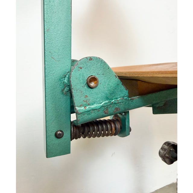 Industrial Dark Green Workshop Chair, 1950s For Sale - Image 14 of 18