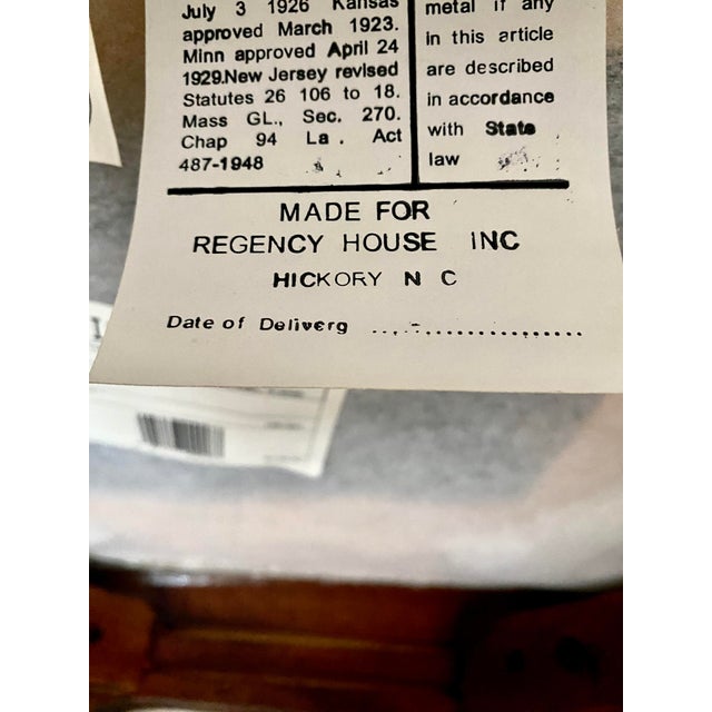 Chippendale Regency House Chippendale Carved Kensington Hall Vintage Set of Four Arm Chairs Dining/Accent. For Sale - Image 3 of 18