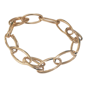 Christina Addison Yellow Gold Double Marquise Link Bracelet