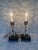 Pair of Vintage Crystal Prism Boudoir Lamps With Marble Bases and Etched Glass Shades For Sale - Image 10 of 12