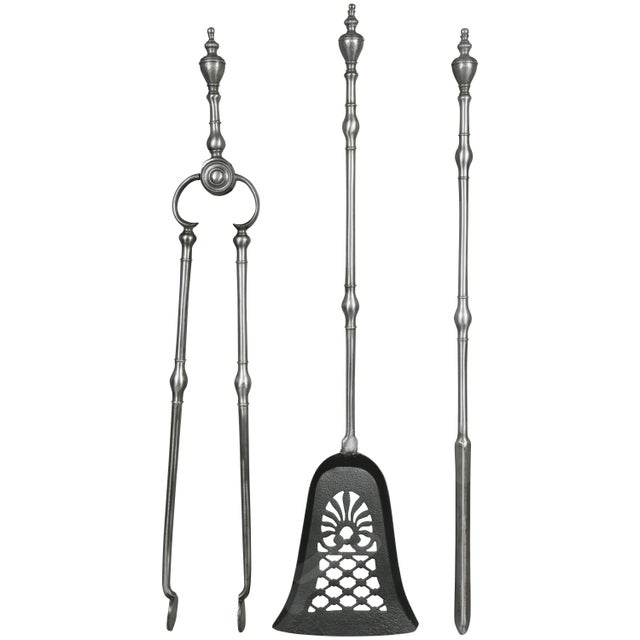 Metal Set of Three George III Steel Fireplace Tools For Sale - Image 7 of 7