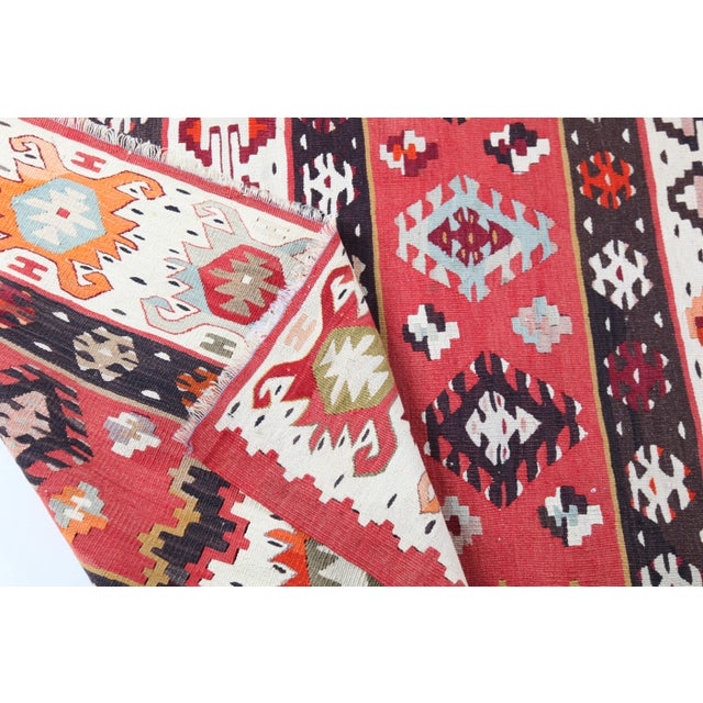 Vintage Turkish Handwoven Kilim Rug -8'6'' X 6' 1'' For Sale - Image 12 of 12