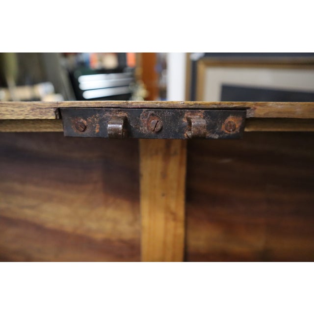 Antique Camphor Wood Campaign Chest With Brass Hardware For Sale - Image 17 of 18