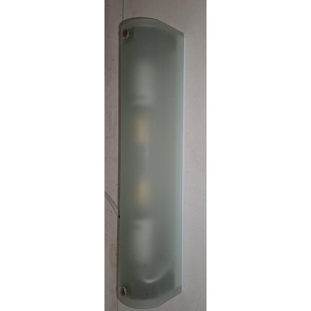 Vintage Wall Lamp with Frosted Glass Shade and Chrome-Plated Metal Mount, 2000s For Sale - Image 4 of 7