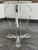 White Bespoke Round White Caesarstone Top + Lucite Pedestal Base, 42 Inches For Sale - Image 8 of 12