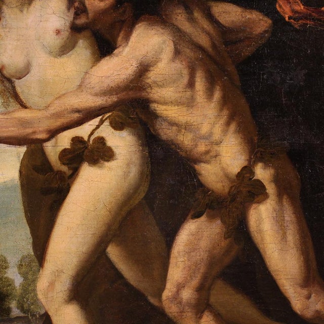17th Century Italian Artist, The Expulsion of Adam and Eve from the Garden of Eden, 1640, Oil on Canvas, Framed For Sale - Image 5 of 16