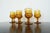 1960s Vintage Indiana Glass Amber King’s Crown Thumbprint Wine Goblets - Set of 7 For Sale - Image 5 of 13