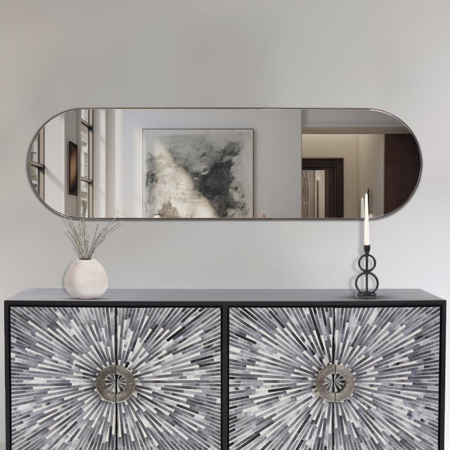 Kenneth Ludwig Chicago Balducci Oval Mirror- Large For Sale - Image 4 of 11