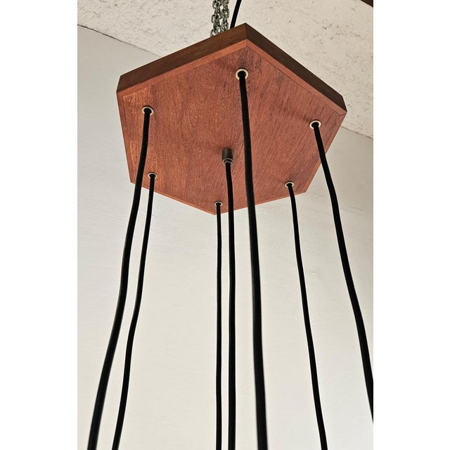 Italian 7-Light Cascade Pendant Chandelier, 1960s For Sale - Image 11 of 13