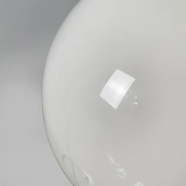 Mid-Century Italian Round White Glass Pendant, 1950s For Sale - Image 10 of 13
