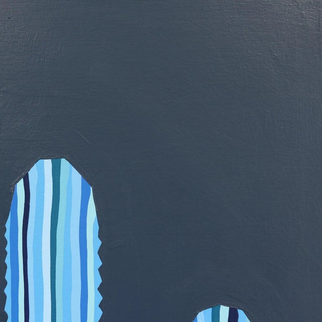 Rustic Azul Profundo - Abstract Blue Tone Southwestern Inspired Still Life Painting Original Artwork by Will Beger For Sale - Image 3 of 9