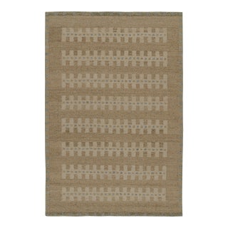 Rug & Kilim’s Scandinavian Style Kilim Rug in Beige with Geometric Patterns - 12x15 For Sale
