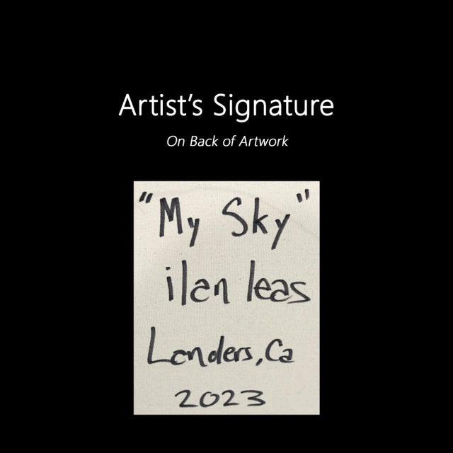 "My Sky" Original Artwork by Ilan Leas For Sale - Image 9 of 9
