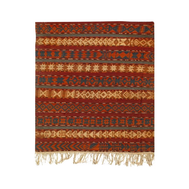 Turkish Kilim Rug-4'10" X 5'8" For Sale