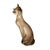 Vintage Mid Century Ceramic Siamese Cat Figurine With Blue Eyes & Long Lashes For Sale - Image 4 of 6