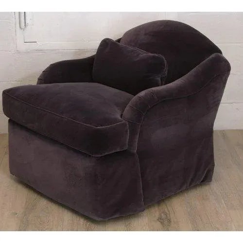 J. Robert Scott Swivel Lounge Chair With Ottoman by J Robert Scott Sir Gregory For Sale - Image 4 of 12