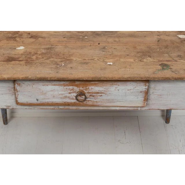Small Swedish Folk Art Table, 1800s For Sale - Image 11 of 14