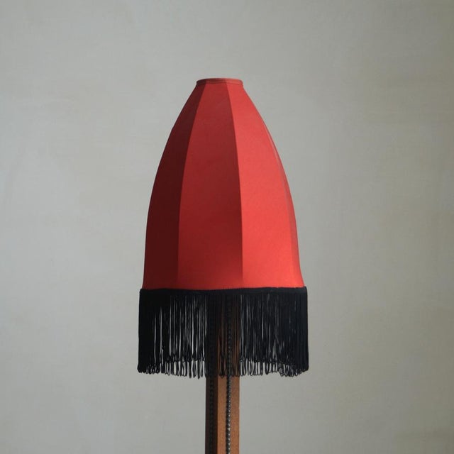 Black Dutch Amsterdamse School Art Deco Floor Lamp in Oak and Macassar Ebony, 1920s For Sale - Image 8 of 13