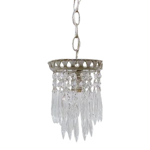 1950s Italian Silver Upside Down Layered Cake Chandelier