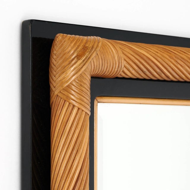 Mid-Century Bamboo Full Length Mirror For Sale In Austin - Image 6 of 9