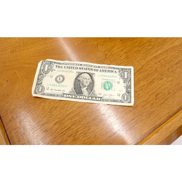 Mid-Century Modern Drexel Heritage Cane Shelf Two-Tier Side End Table on Tapered Legs For Sale - Image 3 of 11